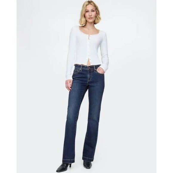 Gap Jeans Womens Size 10/30R Long And Lean Blue Bootcut Mid Rise Jeans - Picture 1 of 11